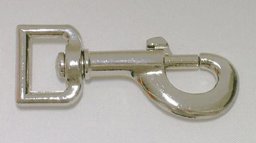 Bild von Bolzenkarabiner aus Zinkdruckguss - für 20mm Gurtband - 8,3cm lang - 10 Stück