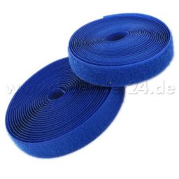 Bild von 1m Klettband (Flausch & Haken), 16mm breit, Farbe: blau - zum Aufnähen