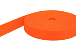 Bild von 50m PP Gurtband - 20mm breit - 2mm stark - orange (UV) *ABVERKAUF*