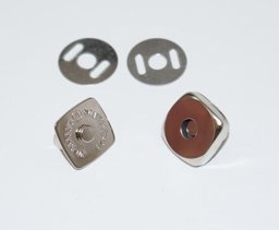 Bild von Magnetverschluss / Magnetknopf 15mm - eckig - 10 Stück