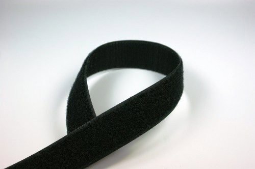 Bild von 1m Rolle Alfagrip  back to back Klettband, 20mm breit, schwarz