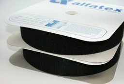 Bild von 25m Alfagrip Klettband (25m Haken- & 25m Flauschband) - 25mm breit - schwarz