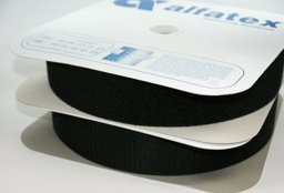 Bild von 25m Alfagrip Klettband (25m Haken- & 25m Flauschband) - 38mm breit - schwarz