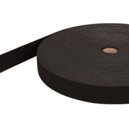Bild von 50mm breites Gummiband aus Polyester - 25m Rolle - schwarz