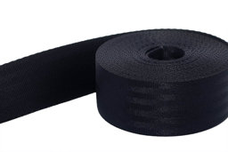 Bild von 5m Sicherheitsgurtband schwarz aus Polyamid, 38mm breit, bis 1,5t belastbar