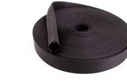 Bild von 50m Schlauchgurt /Schlauchband aus Polyamid, 20mm breit, schwarz