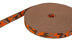 Bild von 10m 3-farbiges Gurtband,hellbraun/orange/dunkelbraun 20mm breit
