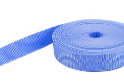 Bild von 50m PP Gurtband - 20mm breit - 1,4mm stark - hellblau (UV)