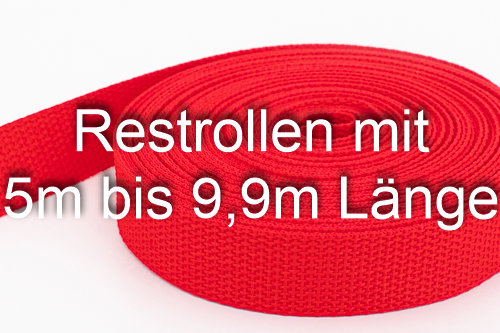 Bild von Restpostenbox 50mm breites PP-Gurtband 1,2mm stark, 50m - rot (UV)