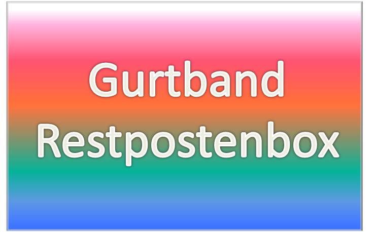 Bild von Restpostenbox 40mm breites PP-Gurtband 1,4mm stark, 50m - 6 versch. Farben creme - braun (UV)