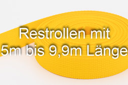 Bild von Restpostenbox 20mm breites PP-Gurtband 1,2mm stark, 25m - gelb (UV)