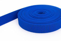Bild von 50m PP Gurtband - 20mm breit - 1,8mm stark - königsblau (UV)