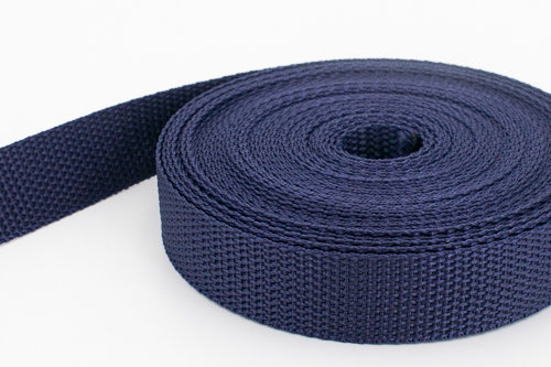 Bild von 50m PP Gurtband - 40mm breit - 1,2mm stark - dunkelblau (UV)