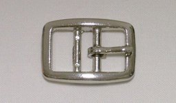 Bild von Doppelstegschnalle aus Zinkdruckguss, vernickelt - für 20mm breites Gurtband - 1 Stück