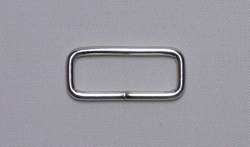 Bild von Schlaufe / Vierkantring - aus Stahl - vernickelt - 20mm Durchlass - 10 Stück