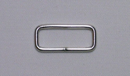 Bild von Schlaufe / Vierkantring - aus Stahl - vernickelt - 25mm Durchlass - 10 Stück