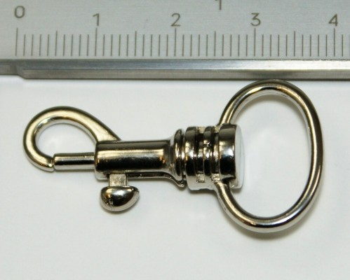 Bild von Bolzenkarabiner für 15mm Gurtband - 38 x 16mm - vernickelt - 50 Stück