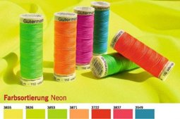 Bild von Gütermann Garne - Allesnäher NEON 100m Spule - Farbe: neongrün 3836