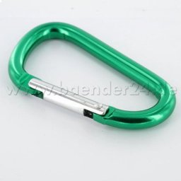 Bild von 1 Schlüsselkarabinerhaken aus Alu - 50mm lang - Farbe: grün