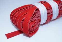 Bild von 15mm breites Gummiband aus Polyester - 50m Rolle - rot