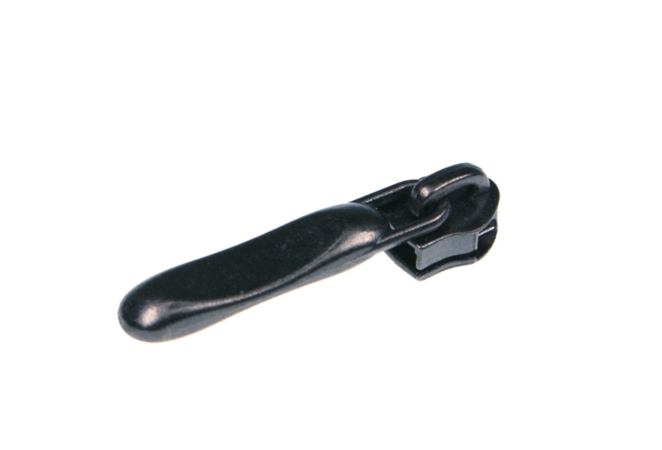 Bild von Zipper - Anthrazitfarben / schmale Form - für 5mm Reißverschlüsse - 10 Stück