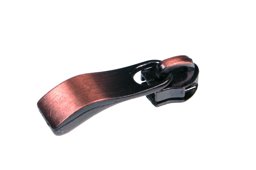 Bild von Zipper - Kupferfarben / breite Form - für 5mm Reißverschlüsse - 10 Stück