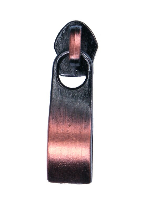 Bild von Zipper - Kupferfarben / breite Form - für 5mm Reißverschlüsse - 10 Stück