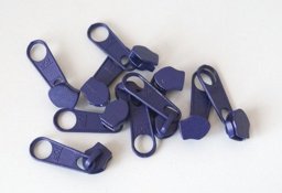 Bild von Zipper fuer 3mm Reißverschluesse, Farbe: lila - 10 Stück