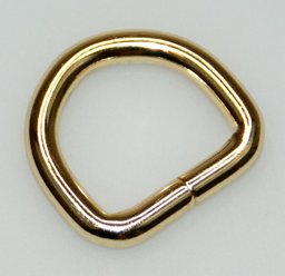 Bild von 28mm D-Ring (Innenmaß) - 5mm stark - Farbe: goldfarben - 1 Stück