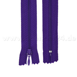 Bild von 25 Reißverschlüsse 3mm - 18cm lang - Farbe: lila mit schmalem Zipper *Sonderposten*