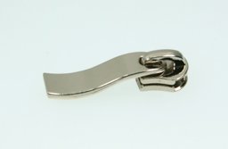 Bild von Zipper für 6mm Metall-Reißverschluss - Farbe: silber - 38mm lang - 10 Stück