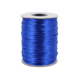 Bild von 100m Rolle Satinkordel -  2mm stark - Farbe: blau