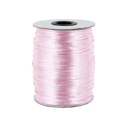 Bild von 100m Rolle Satinkordel -  2mm stark - Farbe: rosa
