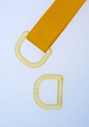 Bild von ABVERKAUF 25mm D-Ring - Gelb transparent - 1 Stück