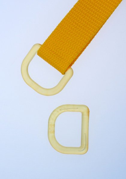 Bild von ABVERKAUF 25mm D-Ring - Gelb transparent - 5 Stück