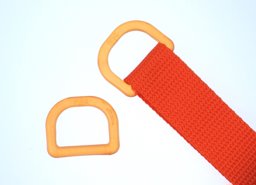 Bild von ABVERKAUF 25mm D-Ring - Orange transparent - 5 Stück