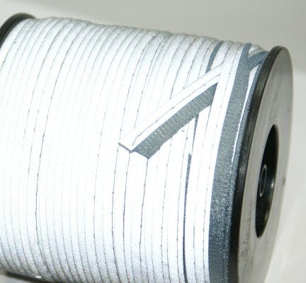Bild von 5m Reflektierendes Paspelband / Reflektorpaspel mit grauem Grundstoff