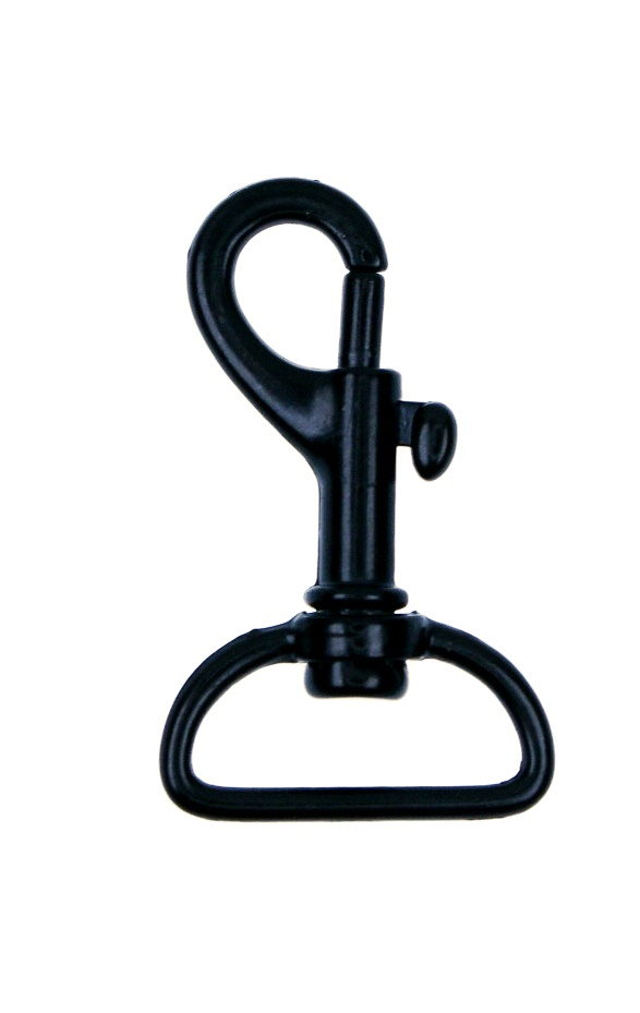 Bild von Bolzenkarabiner für 20mm Gurtband - 4,4cm lang - schwarz - 10 Stück