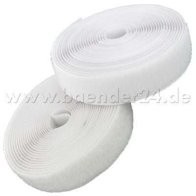 Bild von 4m Alfagrip Klettband (4m Haken- & 4m Flauschband) - 30mm breit - weiß