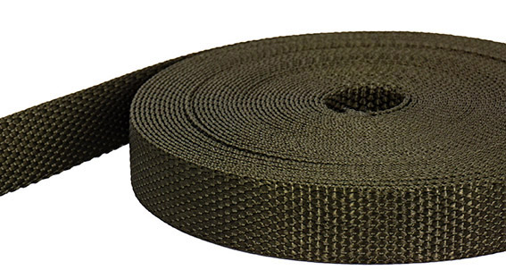 Bild von 50m Gurtband aus Polyamid - 1,3mm dick - 20mm breit - khaki