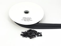 Bild von 10m Endlossreißverschluss - 4mm Spirale - dunkelgrau - mit 20 Zippern