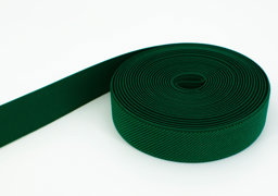Bild von 50m Rolle Gummiband - Farbe: dunkelgrün - 25mm breit