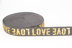 Bild von Gummiband LOVE Gold - 38mm breit - Farbe: dunkelgrau - 1m