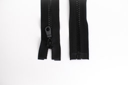 Bild von Jacken Reißverschluss teilbar - 50cm lang - Schwarz - 10 Stück