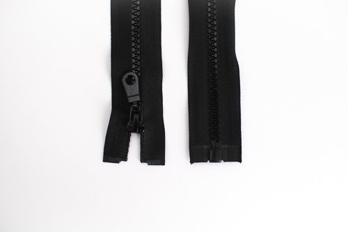 Bild von Jacken Reißverschluss teilbar - 60cm lang - Schwarz - 10 Stück