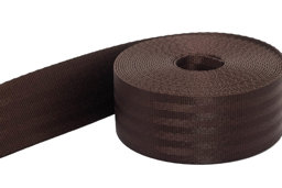 Bild von 5m Sicherheitsgurtband dunkelbraun aus Polyamid, 38mm breit, bis 1,5t belastbar