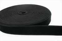 Bild von Elastisches Flauschband - 30mm breit - Schwarz - 18m Rolle