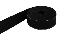 Bild von 50m Gürtelband / Taschenband - aus recyceltem Garn - 39mm breit -  schwarz