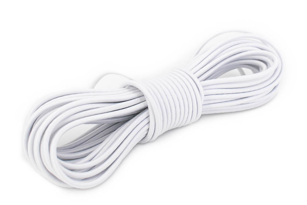 Bild von 10m Gummiseil / Shock Cord - 3mm dick - weiß