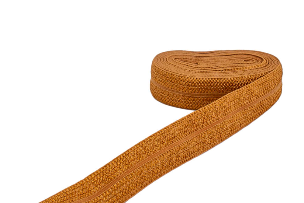 Bild von 3m Elastisches Schrägband - Polyamid - 20mm breit - goldbraun